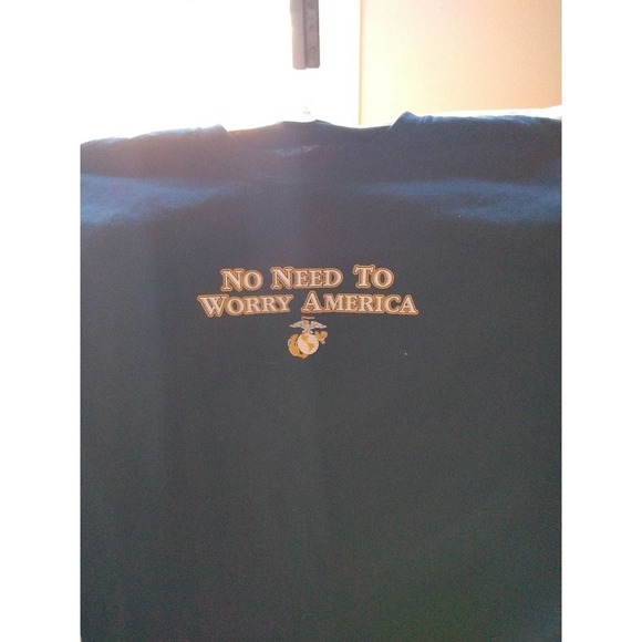 USMC No Need To Worry America My Grandson Has Your Back T-Shirt USMC - Picture 1 of 2
